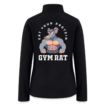 Weightlifting Gym Rat - Women’s Soft Shell Jacket - black - Back
