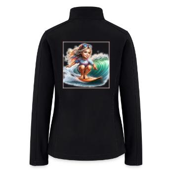 Girl and the sea - Women’s Soft Shell Jacket - black - Back