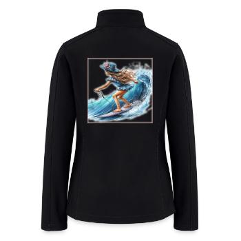 Girl and the sea - Women’s Soft Shell Jacket - black - Back