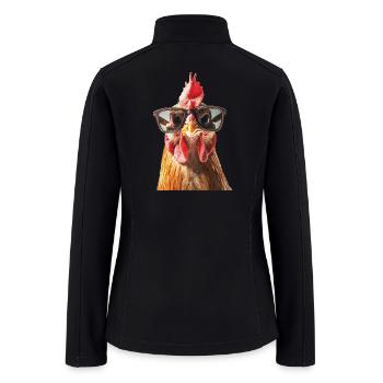 Chicken Sunglasses - Women’s Soft Shell Jacket - black - Back