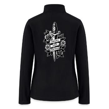 Awake and Unafraid – Emo Dagger Tattoo Art - Women’s Soft Shell Jacket - black - Back