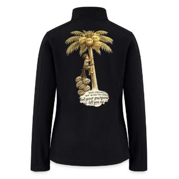 Your Purpose Will Lift You Up Inspirational Design - Women’s Soft Shell Jacket - black - Back