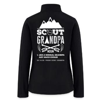 Proud Scout Grandpa Grandfather Scouting - Women’s Soft Shell Jacket - black - Back