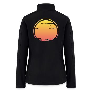 Sunset and cloud - Women’s Soft Shell Jacket - black - Back