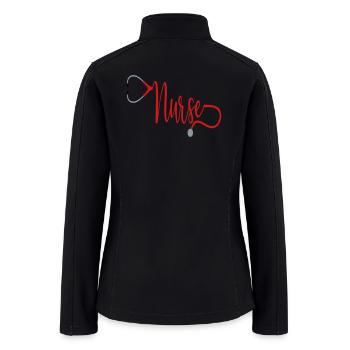 Nurse Stethoscope - Women’s Soft Shell Jacket - black - Back