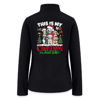 This is my Christmas Pajama shirt Puppy Dogs Santa - Women’s Soft Shell Jacket - black - Back