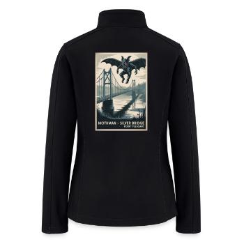 Mothman Silver Bridge Point Pleasant - Women’s Soft Shell Jacket - black - Back