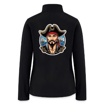 Pirate Neo Traditional - Women’s Soft Shell Jacket - black - Back