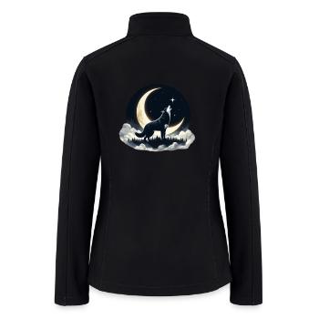 Lunar Howl: The Voice of the Wild - Women’s Soft Shell Jacket - black - Back