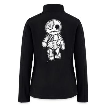 Patchwork Night Toy Rag Doll - Women’s Soft Shell Jacket - black - Back