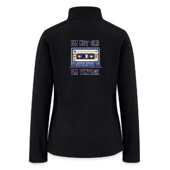 cassette - I'm not old, I'm Vintage - Women’s Soft Shell Jacket - black - Back