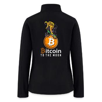 Bitcoin To The Moon Astronaut T-Shirt – Crypto Inv - Women’s Soft Shell Jacket - black - Back