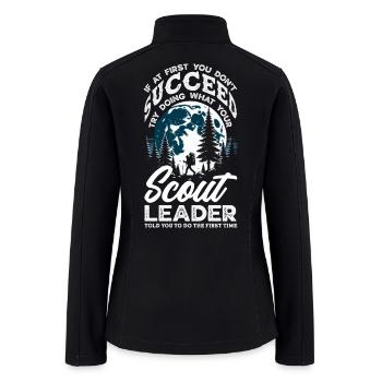 Scout Scouting Troop Leader Forest Camp - Women’s Soft Shell Jacket - black - Back