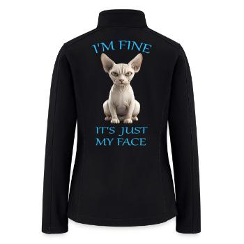 Sphynx Cat I'm Fine It’s Just My Face - Women’s Soft Shell Jacket - black - Back