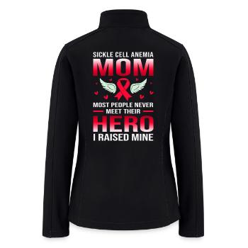Sickle Cell Awareness Anemia Mom - Women’s Soft Shell Jacket - black - Back