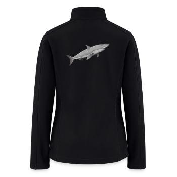 shark big white great shark - Women’s Soft Shell Jacket - black - Back