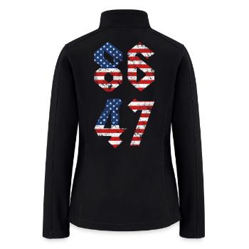 8647 Rock Style Retro Vintage  - Women’s Soft Shell Jacket - black - Back