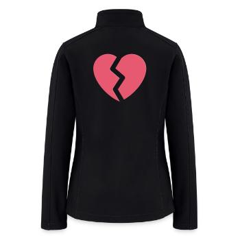 BROKEN HEART - Women’s Soft Shell Jacket - black - Back