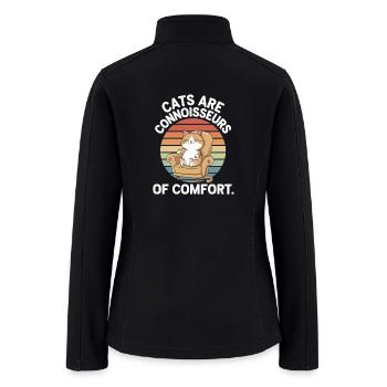 Cats Are Connoisseurs of Comfort - Women’s Soft Shell Jacket - black - Back
