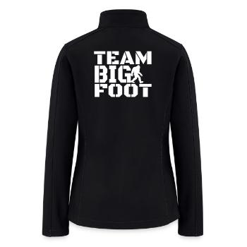 Team Bigfoot Cool Sasquatch Silhouette - Women’s Soft Shell Jacket - black - Back