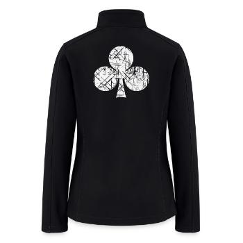 Club Play Cards - Women’s Soft Shell Jacket - black - Back