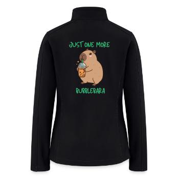 Capybara Bubble Tea Lover - Women’s Soft Shell Jacket - black - Back