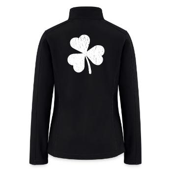 Vintage Distressed Shamrock - Women’s Soft Shell Jacket - black - Back
