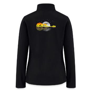 Guitar - Music Guitarist Gift - Women’s Soft Shell Jacket - black - Back