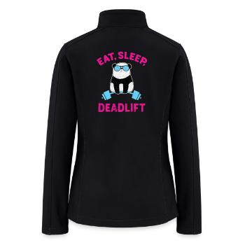 Panda Deadlift Workout Weightlifting Bodybuilding - Women’s Soft Shell Jacket - black - Back