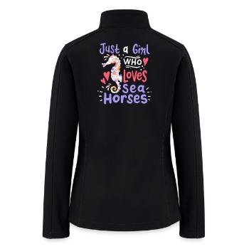 Sea Horses Sea Horse Lover - Women’s Soft Shell Jacket - black - Back