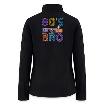 80's Bro Retro Vintage Mixtape Cassette Player Cam - Women’s Soft Shell Jacket - black - Back