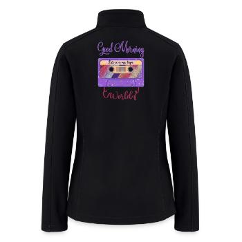 Retro Vintage 80's 90's Mixtape Cassette Tape Part - Women’s Soft Shell Jacket - black - Back
