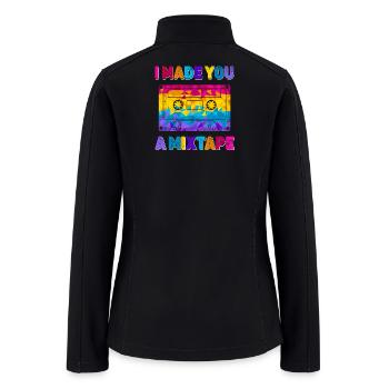 Retro Vintage I Made You A Mixtape 80's 90's Costu - Women’s Soft Shell Jacket - black - Back