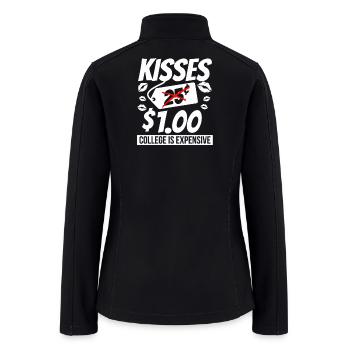 Kisses vs College Costs - Women’s Soft Shell Jacket - black - Back