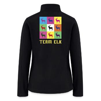 Team Elk - Women’s Soft Shell Jacket - black - Back