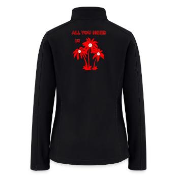 Love palm All you need holiday in love baby - Women’s Soft Shell Jacket - black - Back
