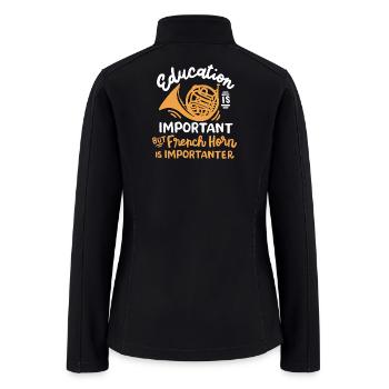 French horn Hornist Marching band - Women’s Soft Shell Jacket - black - Back