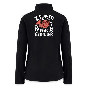French Horn Player French Hornist - Women’s Soft Shell Jacket - black - Back