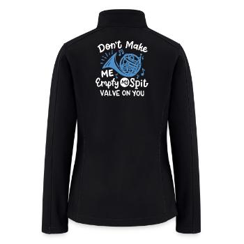 French Horn Player French Hornist - Women’s Soft Shell Jacket - black - Back