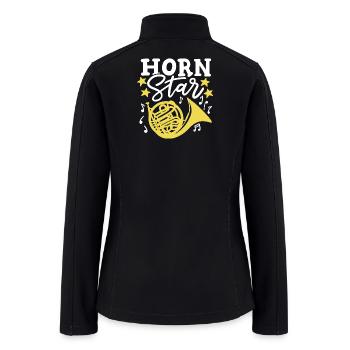 French Horn Player Hornist - Women’s Soft Shell Jacket - black - Back