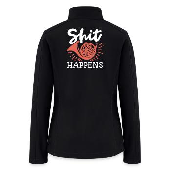 French Horn - Women’s Soft Shell Jacket - black - Back