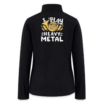 French Horn Player French Hornist - Women’s Soft Shell Jacket - black - Back