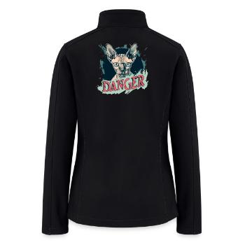 Dangerous Sphynx Cat - Women’s Soft Shell Jacket - black - Back