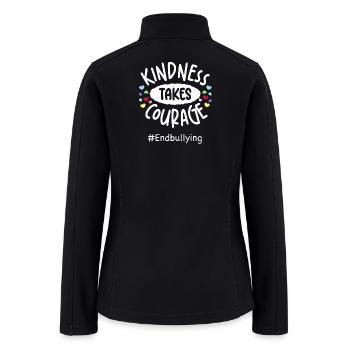 Unity Day Anti-bullying Kindness Takes Courage - Women’s Soft Shell Jacket - black - Back