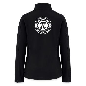 Pi Circle Badge Math Digits - Women’s Soft Shell Jacket - black - Back