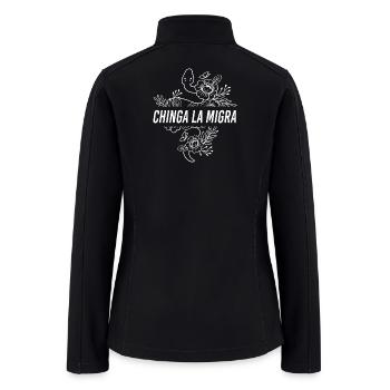 Chinga La Migra Vintage Immigration Human Right - Women’s Soft Shell Jacket - black - Back