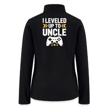 I Leveled Up To Uncle Gamer - Women’s Soft Shell Jacket - black - Back