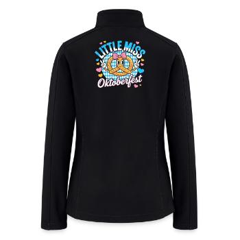 Oktoberfest Little Miss Pretzel Design - Women’s Soft Shell Jacket - black - Back