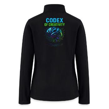 Codex of Creativity – Tech Brain Art Design - Women’s Soft Shell Jacket - black - Back