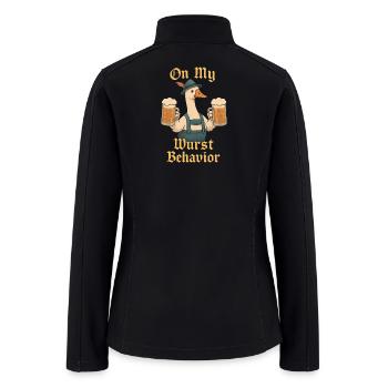 On My Wurst Behavior German Beer Festival Goose - Women’s Soft Shell Jacket - black - Back